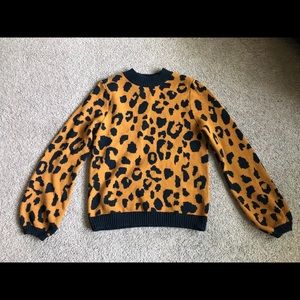 Who What Wear Leopard Print Sweater